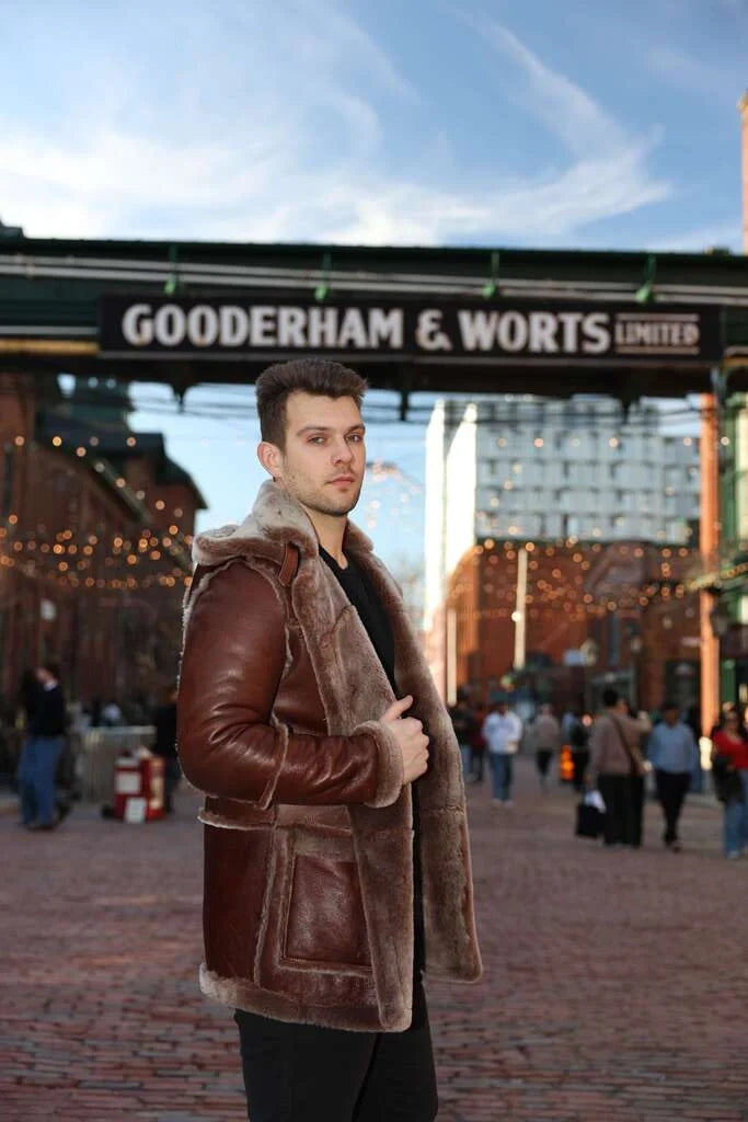 Eamon Brown duffle shearling jacket