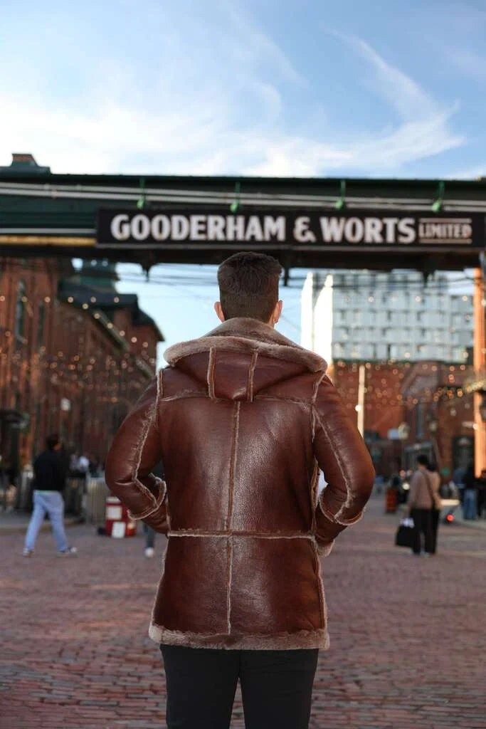 Eamon Brown duffle shearling jacket