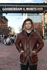 Eamon Brown duffle shearling jacket