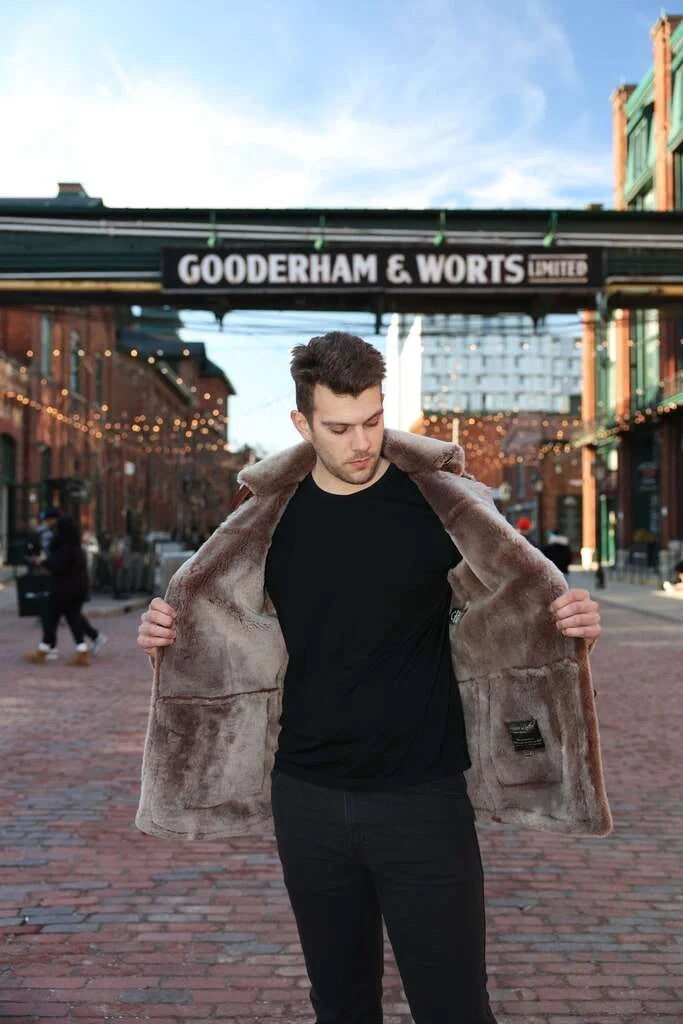 Eamon Brown duffle shearling jacket