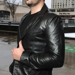 Black Leather Blazer