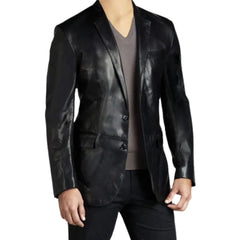 Black Leather Blazer
