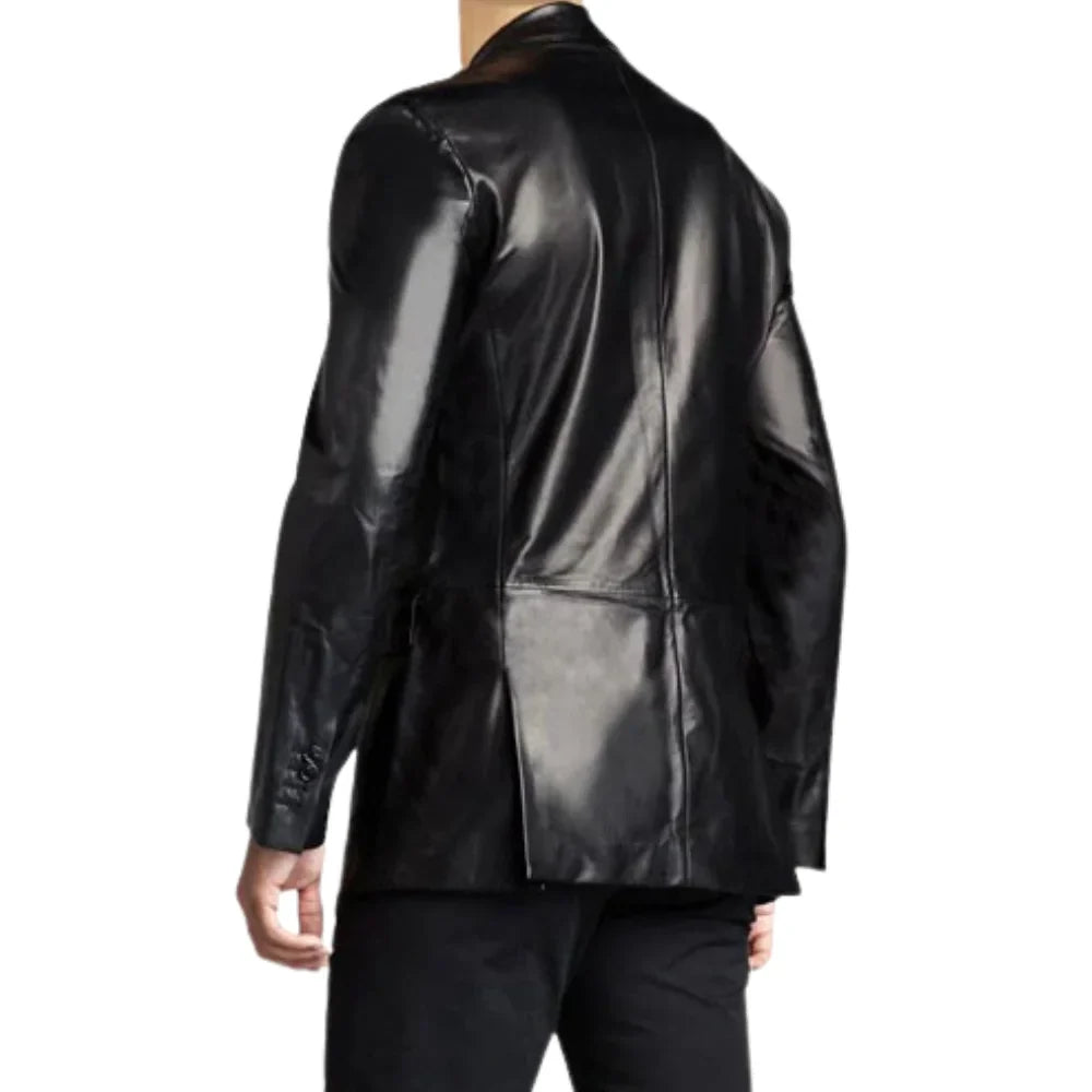 Black Leather Blazer
