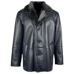 Alex's Black Shearling Driving Coat