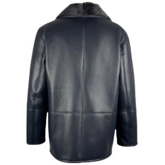Alex's Black Shearling Driving Coat