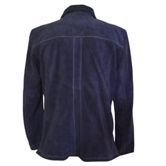 Neive's Navy blue suede shirt