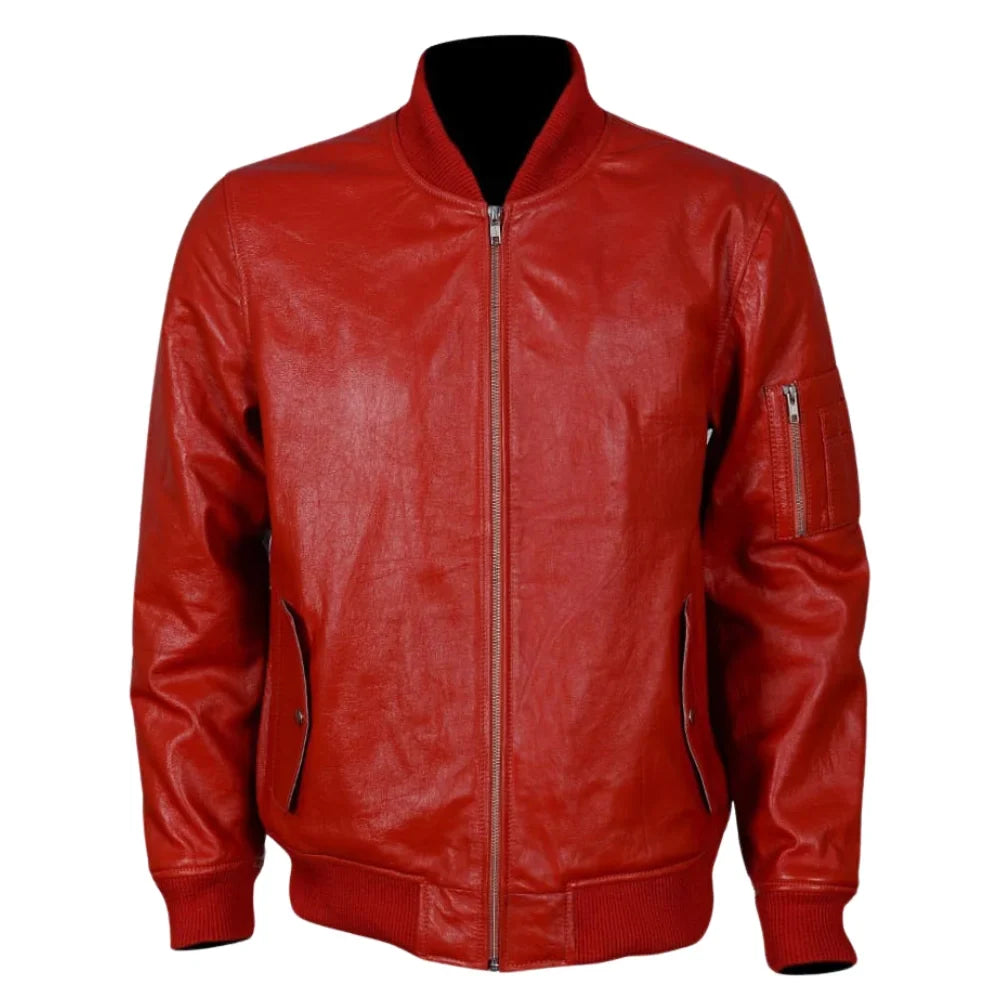 Brooks Red MA1 Bomber Jacket