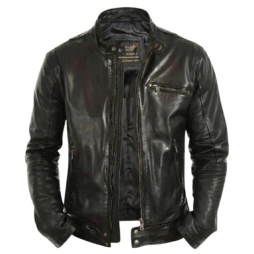 Arthur Classic Cafe racer Leather Jacket