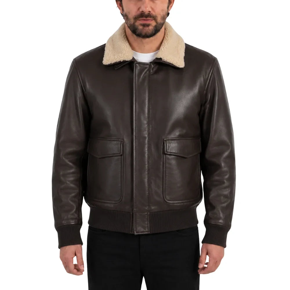 Henri Brown A2 bomber jacket
