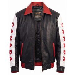 Canadian flag inspired Bomber style Jacket