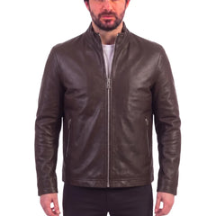 Henry Mateo Dark Brown leather jacket