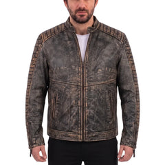 Men's Prato Black Leather Jacket