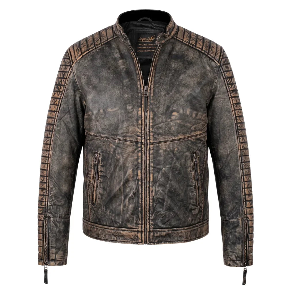 Men's Prato Black Leather Jacket