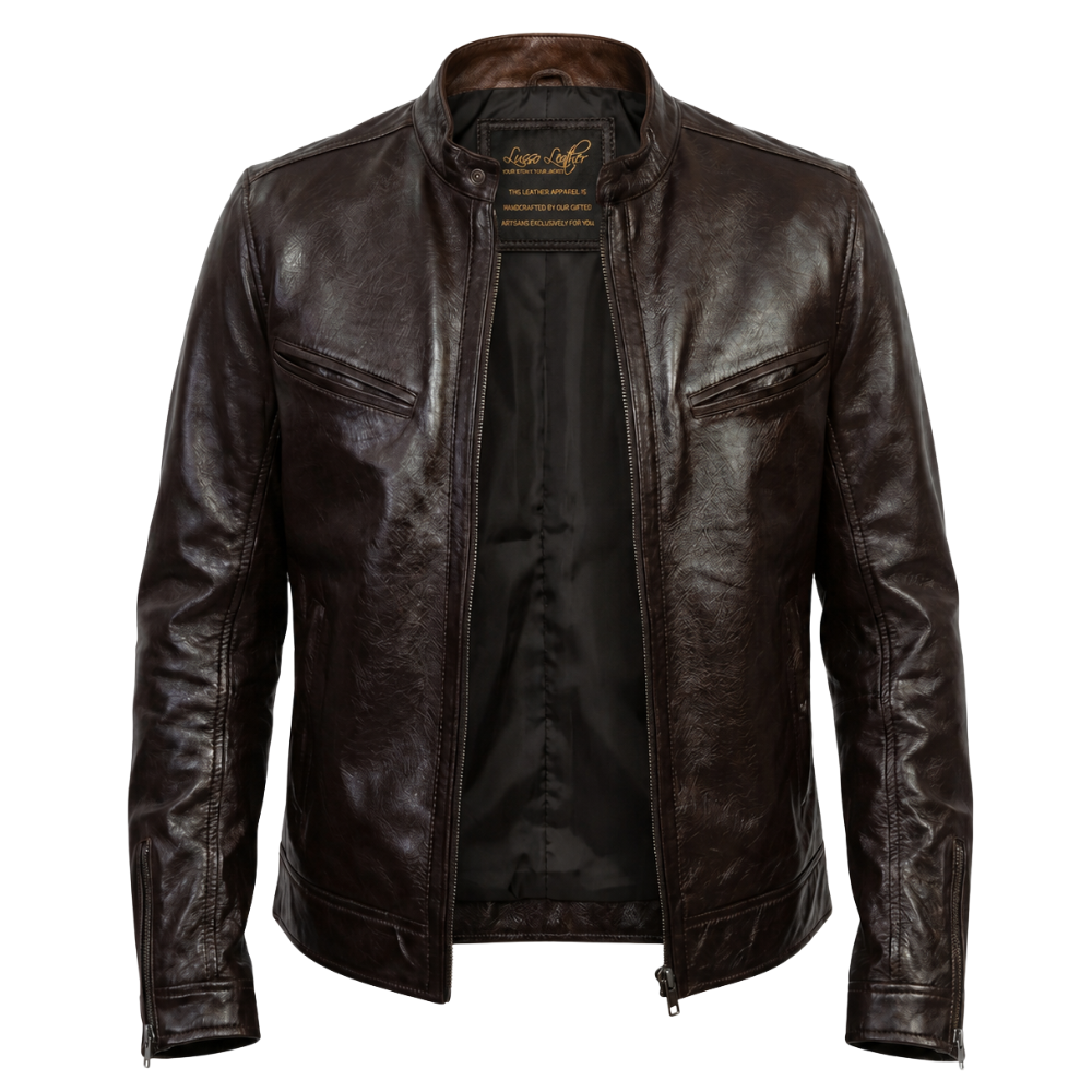 Plain black moto style jacket