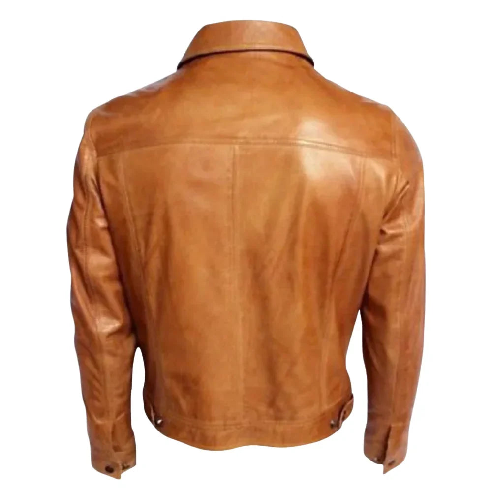Glovers tan leather shirt