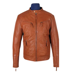 Men's Miass Tan Leather Jacket