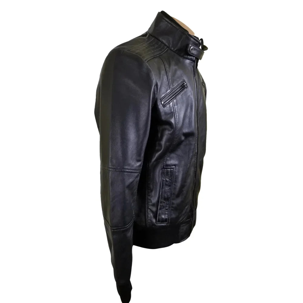 Greig's bomber style jacket with ribbed collar and cuffs