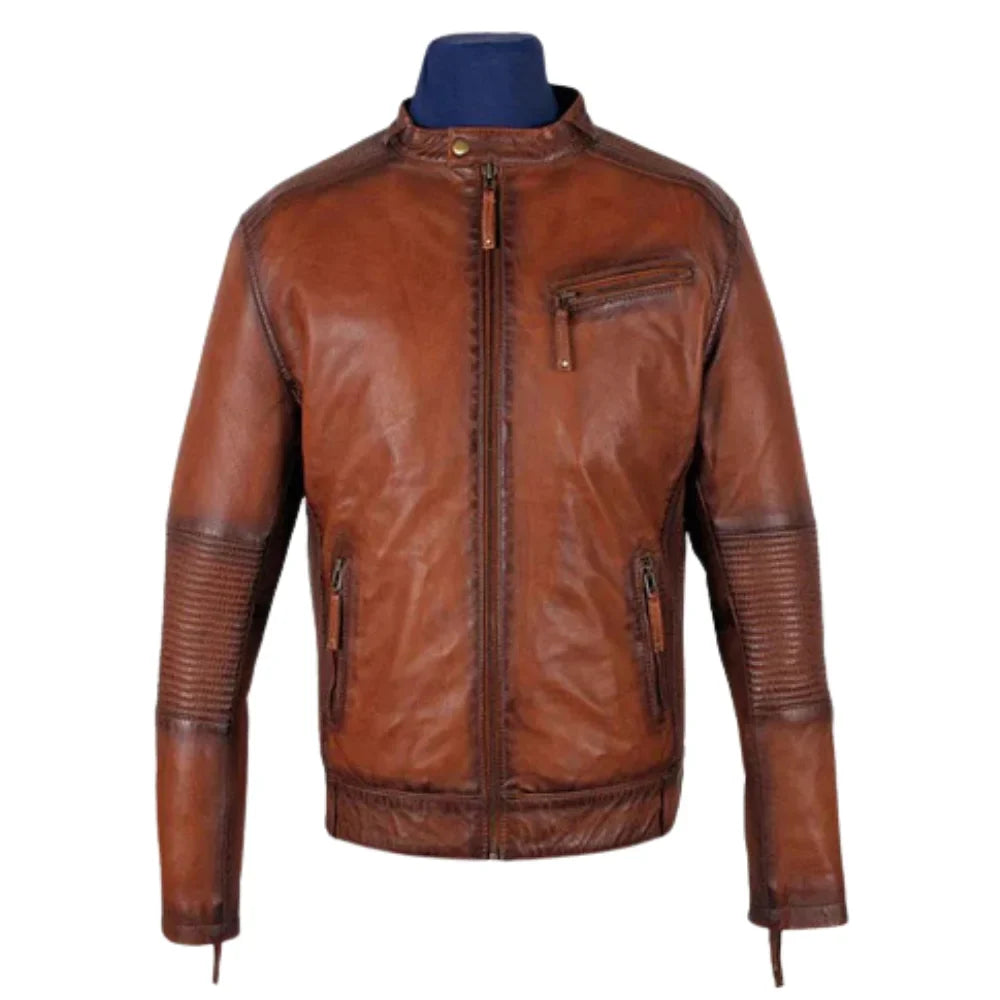 Men's Ruda Burnished Leather Jacket