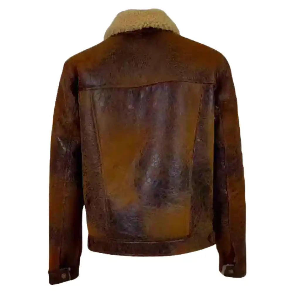 Kevin's Vintage trucker style shearling jacket