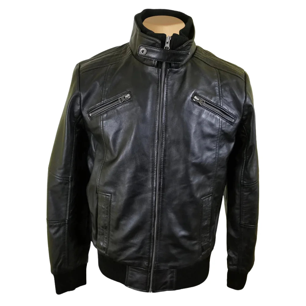 Greig's bomber style jacket with ribbed collar and cuffs