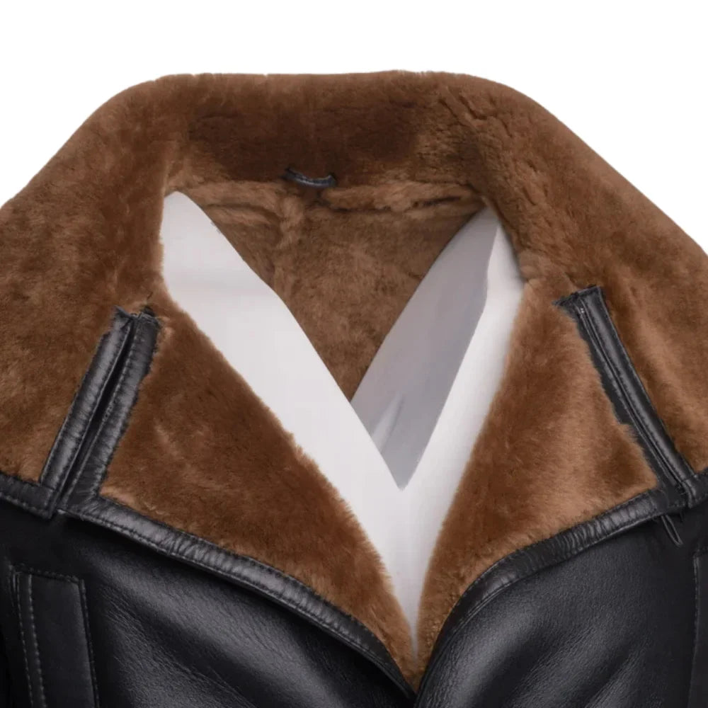 Real Shearling Coat inspired by Ryan Gosling's Blade Runner 2049 Trench Coat