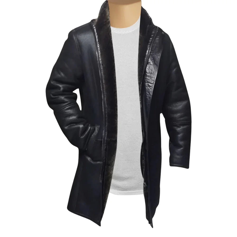 Ralph's Black shearling Long coat