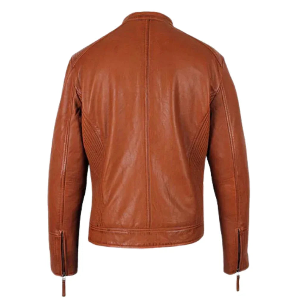 Men's Miass Tan Leather Jacket