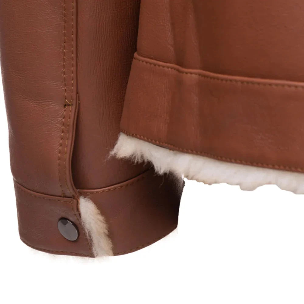 Mike's western Trucker shearling coat