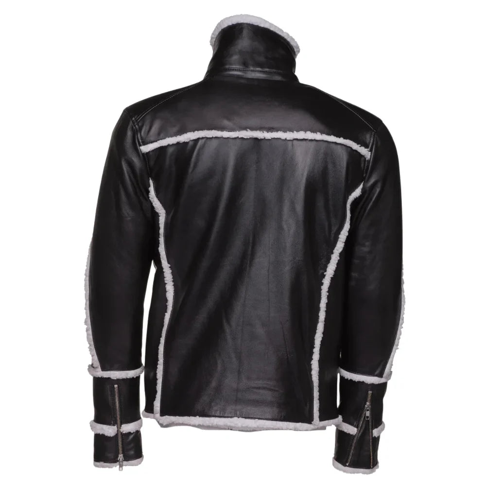 Harry's Sherpa Leather jacket with double collar
