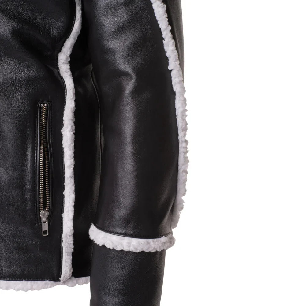Harry's Sherpa Leather jacket with double collar