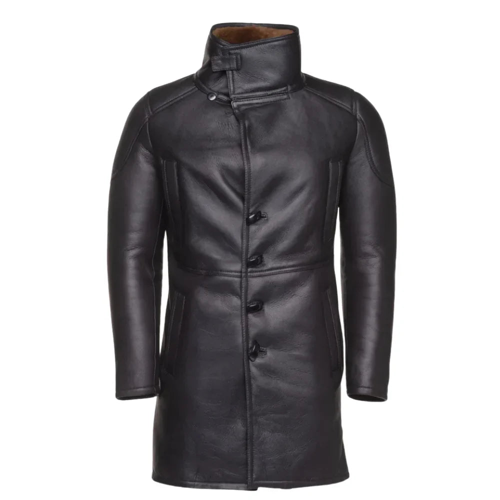 Real Shearling Coat inspired by Ryan Gosling's Blade Runner 2049 Trench Coat