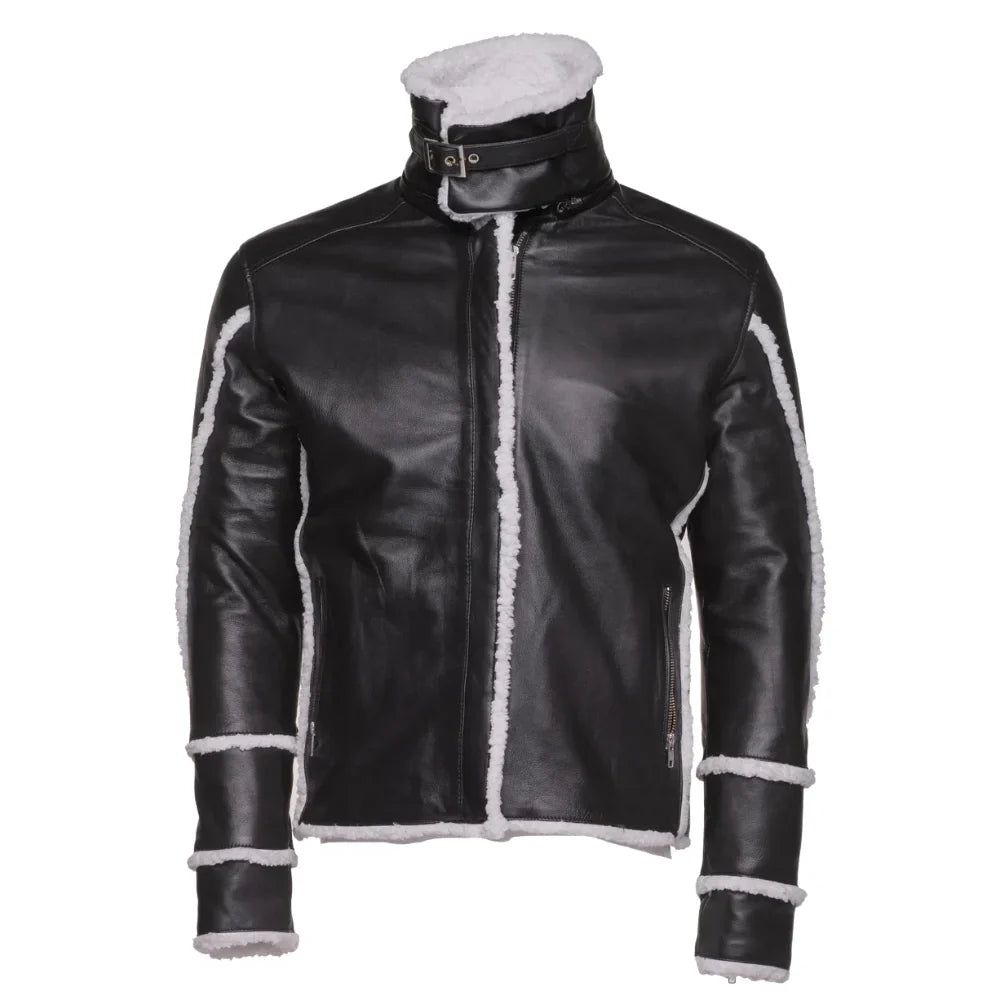 Harry's Sherpa Leather jacket with double collar