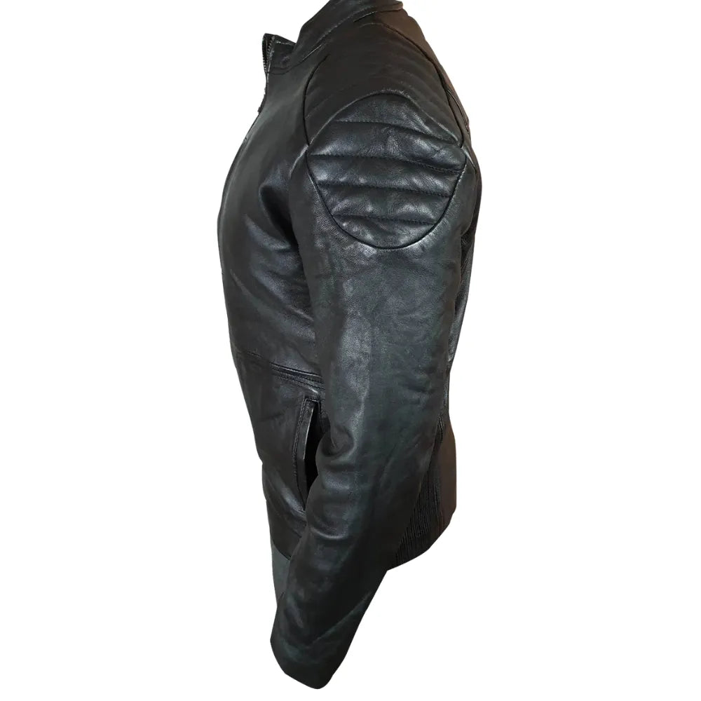Cleve's leather jacket with Stretch Leather