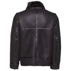 Black B3 Bomber Aviator Shearling Jacket