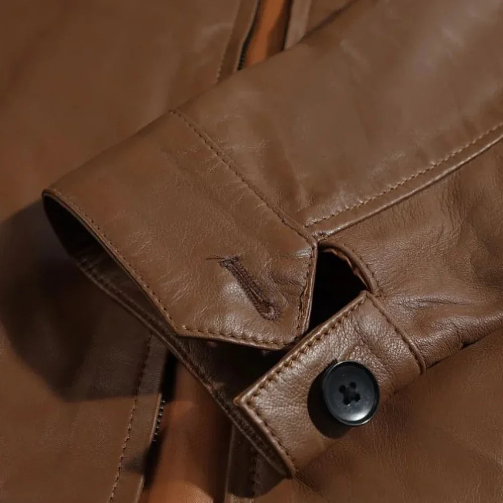 Pierre Brown Leather Jacket