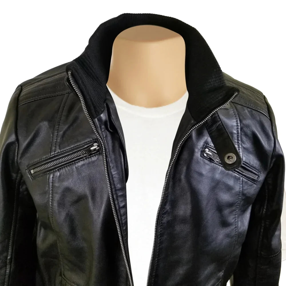 Greig's bomber style jacket with ribbed collar and cuffs