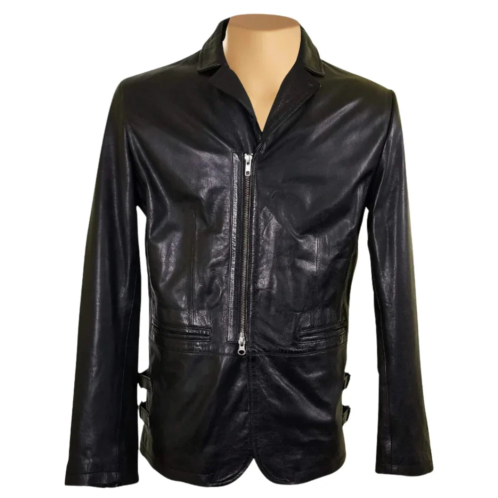 Jonas Car Coat style Leather jacket