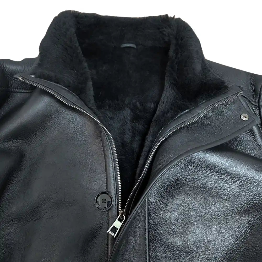 Ralph's Black shearling Long coat