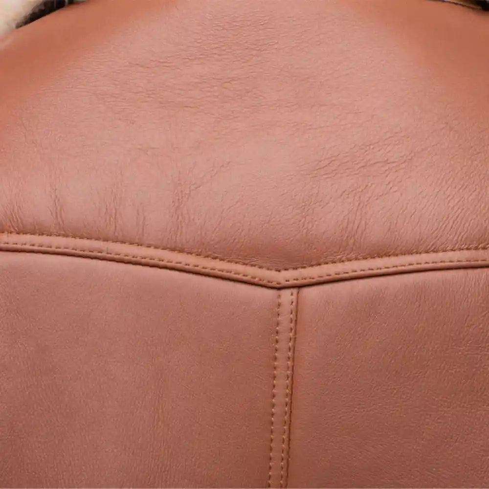 Mike's western Trucker shearling coat