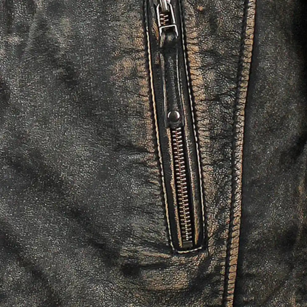 Men's Prato Black Leather Jacket
