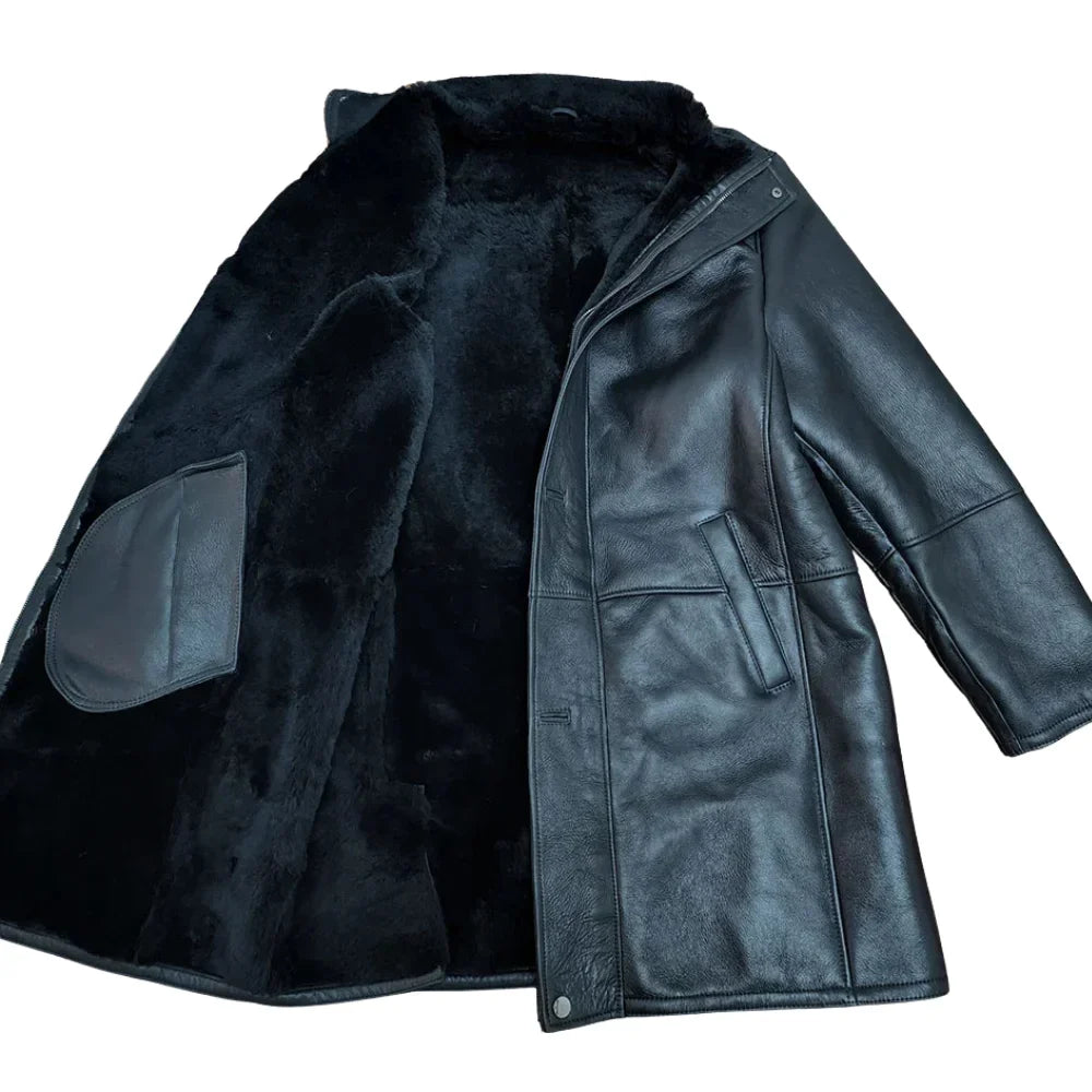 Ralph's Black shearling Long coat