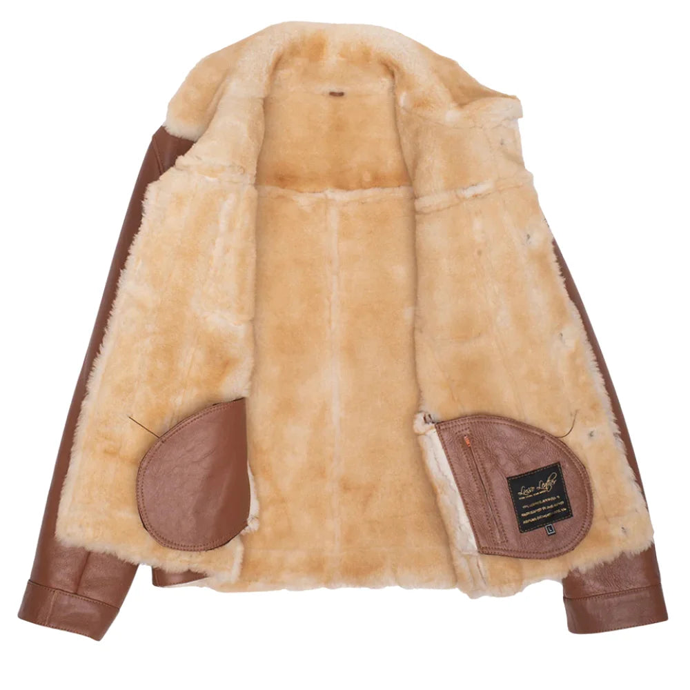Mike's western Trucker shearling coat