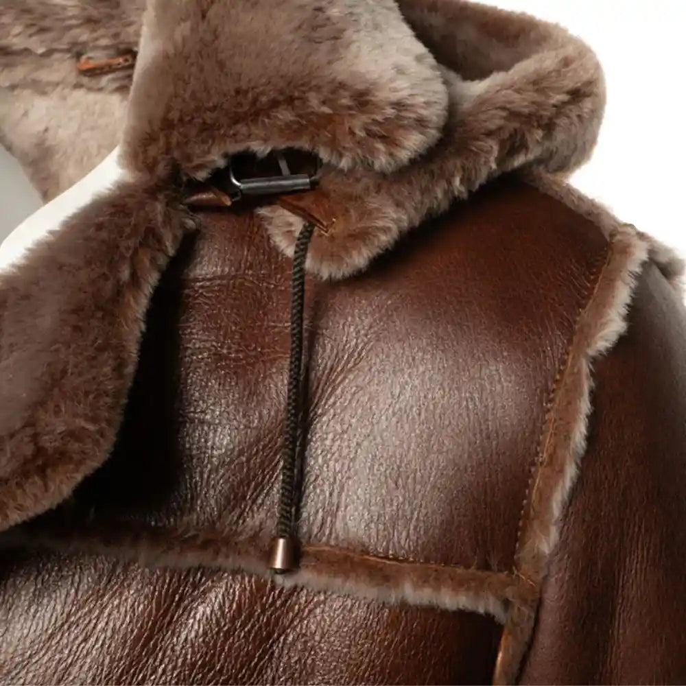 Eamon Brown duffle shearling jacket