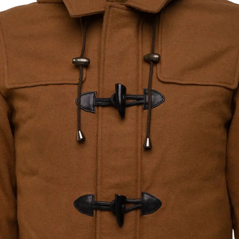 Clifford's brown 3/4 length wool coat