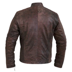 Floyd's Vintage Copper cafe racer style leather jacket