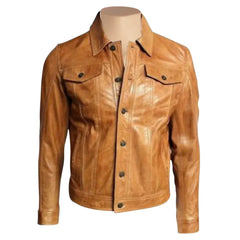 Glovers tan leather shirt