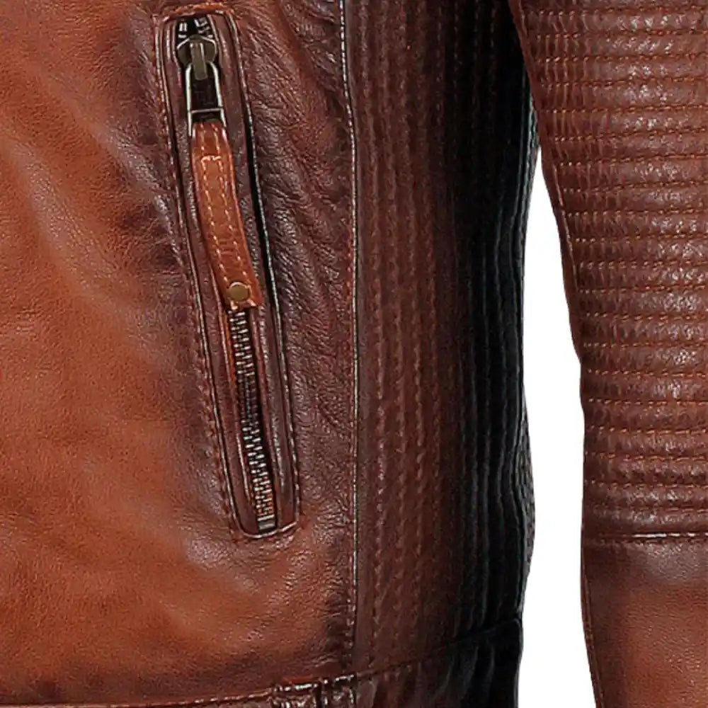Men's Ruda Burnished Leather Jacket