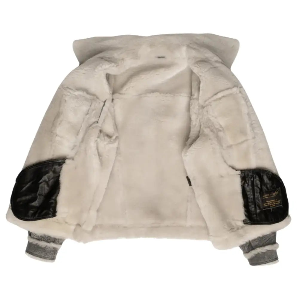 Aiden's Distressed Grey Shearling Trucker Jacket