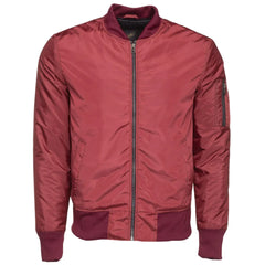 Archer's Maroon Nylon flight jacket with ribbed waist