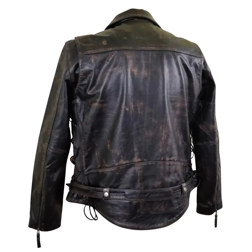 Arnold Schwarzenegger Terminator 2 Distressed Leather Biker Jacket